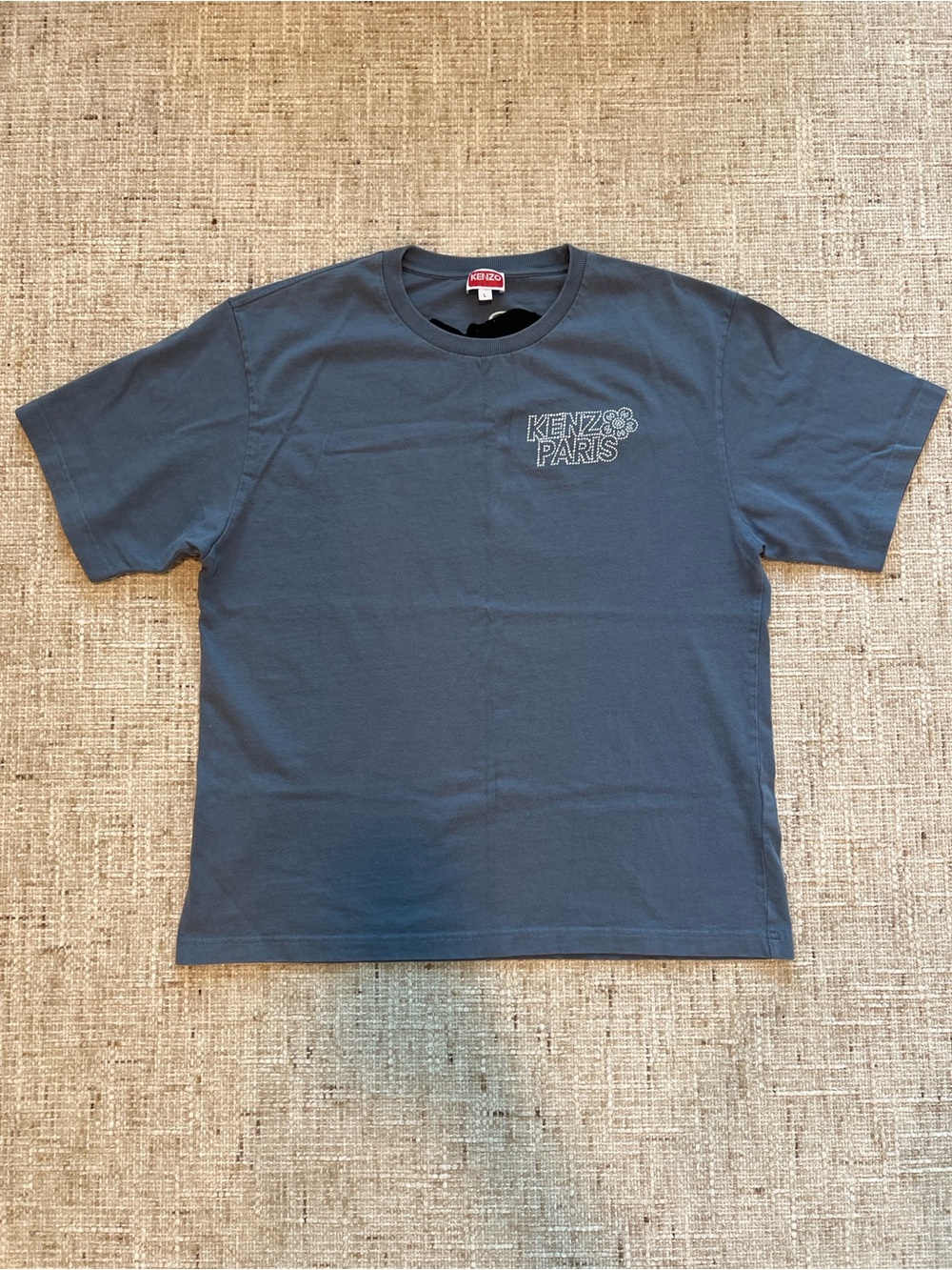 KENZO Paris Men's Slate Blue Logo T-Shirt